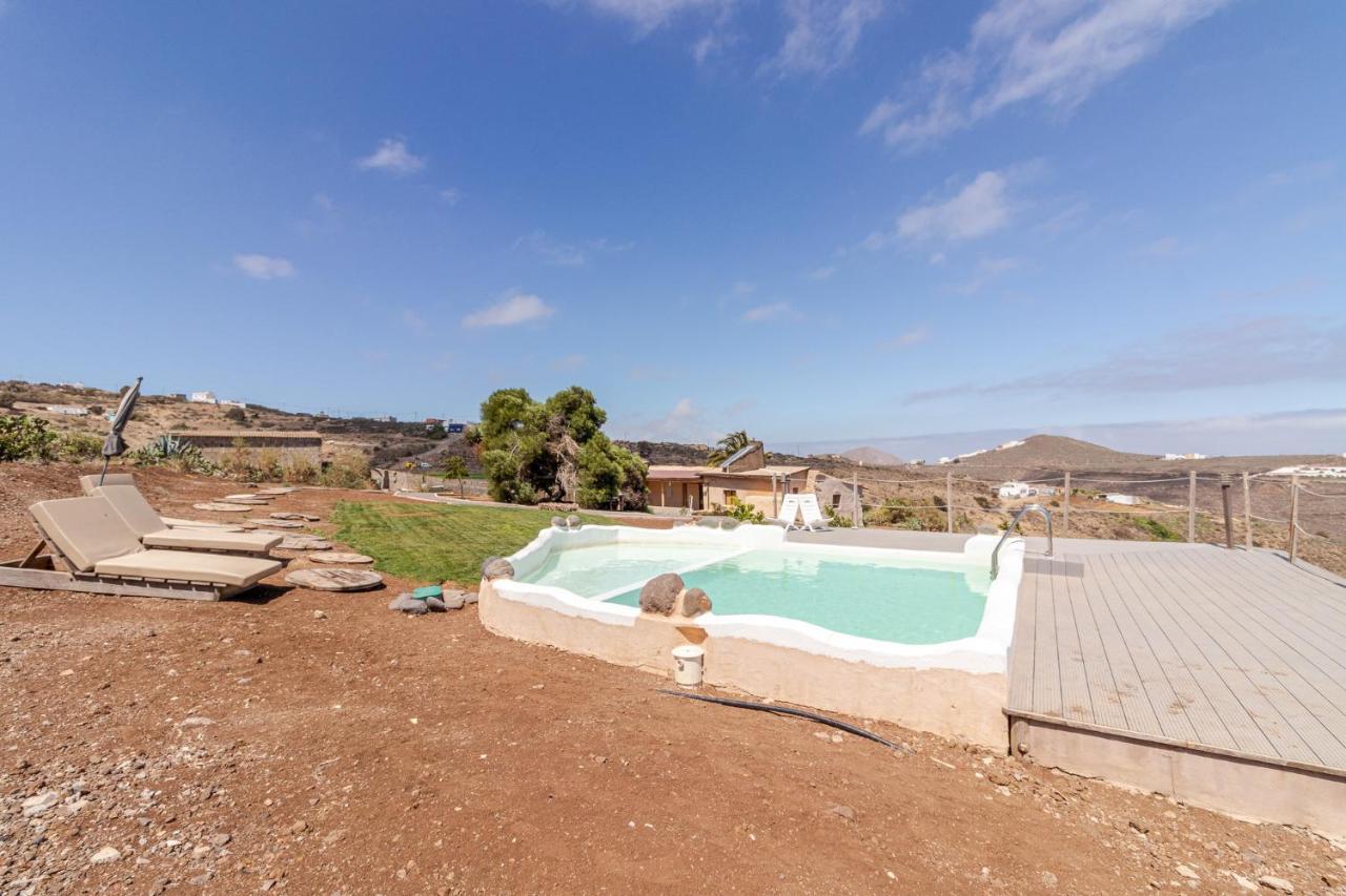 Flatguest Charming House + Pool + Terrace + Views Villa Santa Maria de Guia de Gran Canaria Exteriör bild