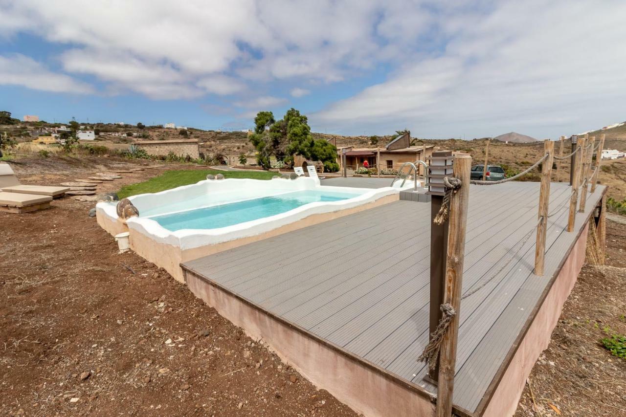 Flatguest Charming House + Pool + Terrace + Views Villa Santa Maria de Guia de Gran Canaria Exteriör bild